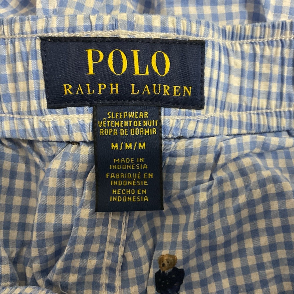 Lot of 2 Med Polo Ralph Lauren Polo Bear Sleep Lounge Pants Martini Polo Bear - Picture 4 of 16